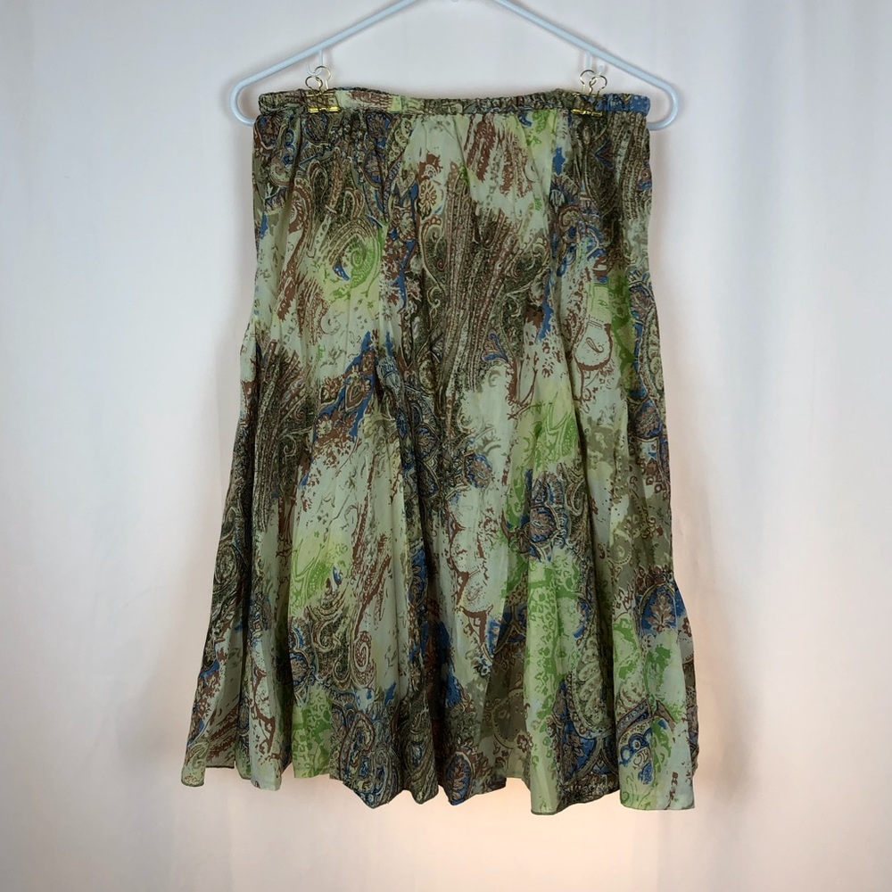 Just Class paisley cotton midi skirt L